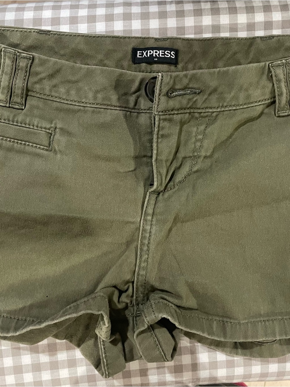 Express Olive Utility Shorts - Army Green